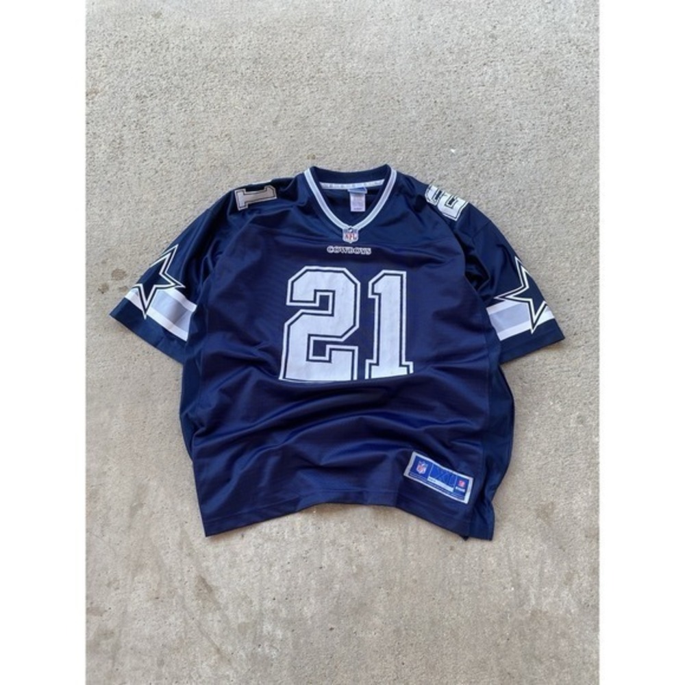 Vintage Dallas Cowboys Ezekiel Elliott #21 NFL Pro Line Jersey Men XL Navy Blue - Picture 1 of 10